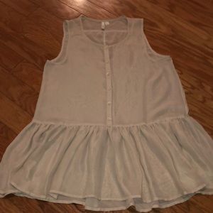 Frenchi Sheer Tunic Tank Top Size Small